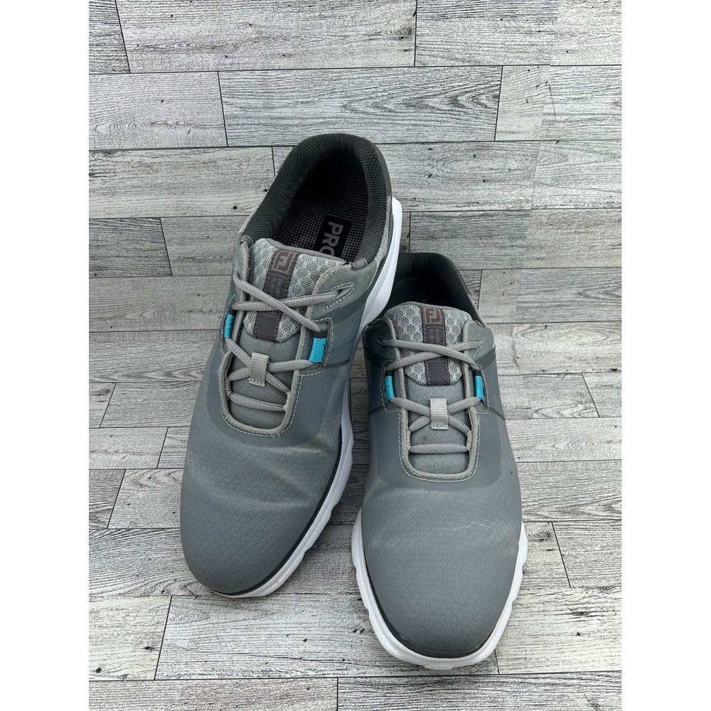 FootJoy‎ Pro SL Golf Shoes Mens 11.5M Grey White Teal Athletic Spikeless